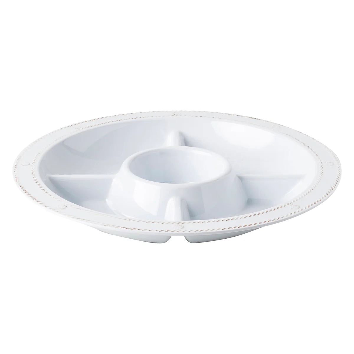 Juliska Berry & Thread Melamine 15" Crudité Platter, Whitewash