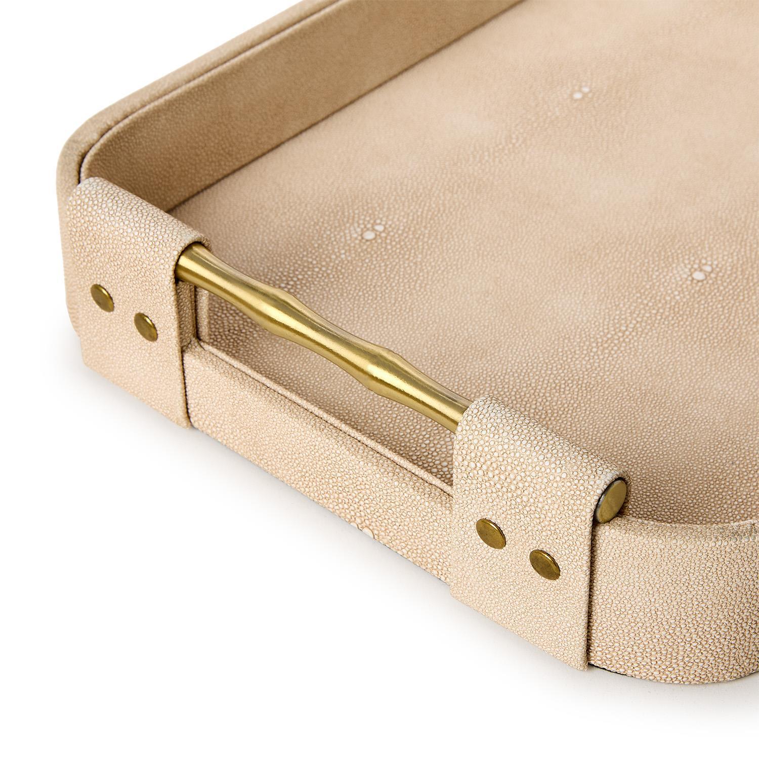 Richard Faux Shagreen Tray, Medium