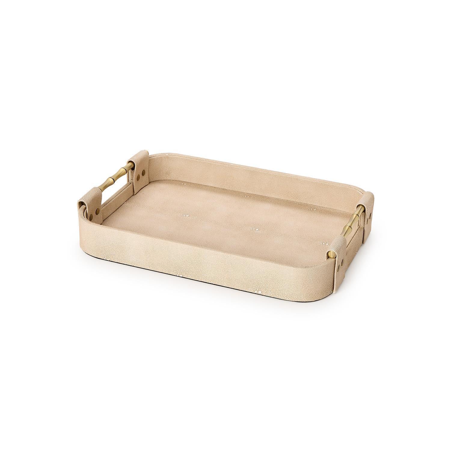 Richard Faux Shagreen Tray, Small