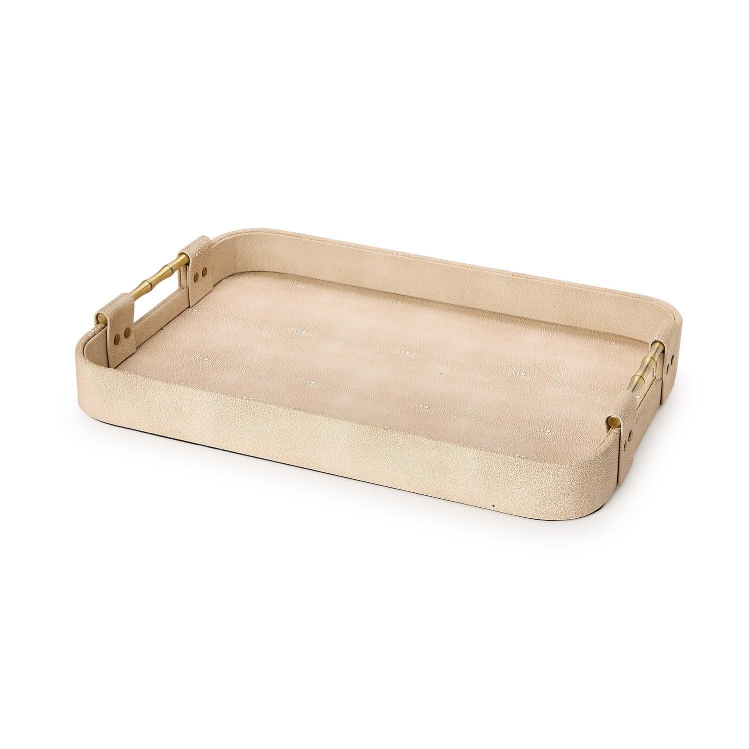Richard Faux Shagreen Tray, Large