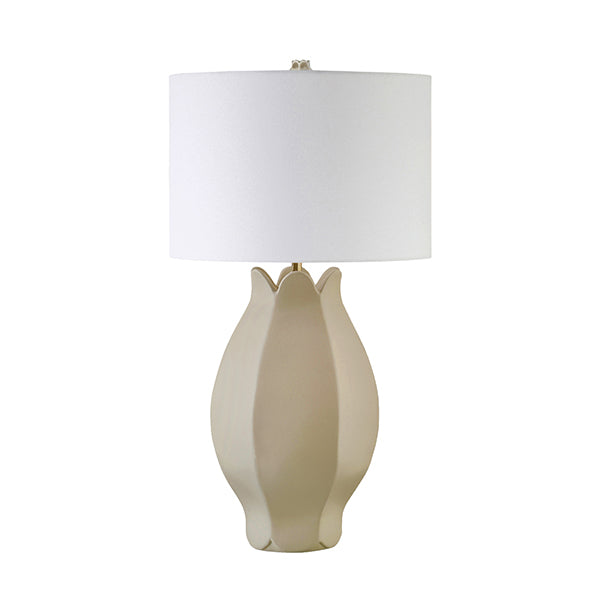Worlds Away Mae Table Lamp, Beige