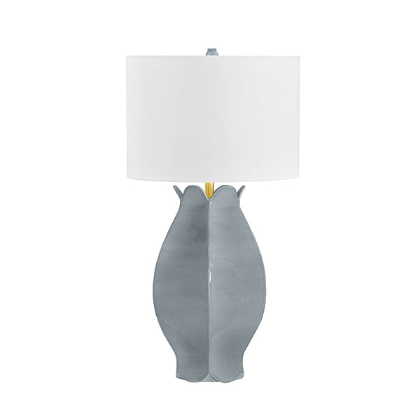 Worlds Away Mae Table Lamp, Gray Blue