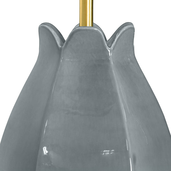 Worlds Away Mae Table Lamp, Gray Blue