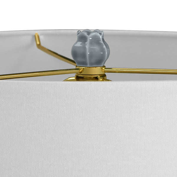 Worlds Away Mae Table Lamp, Gray Blue