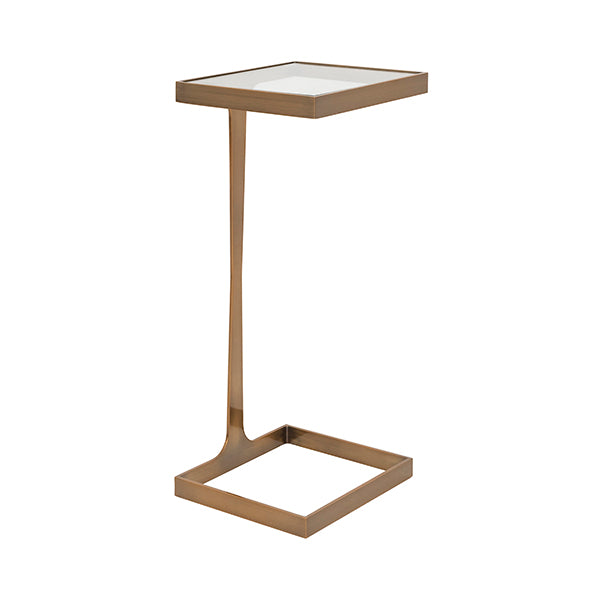Worlds Away Maisel Accent Table, Antique Brass