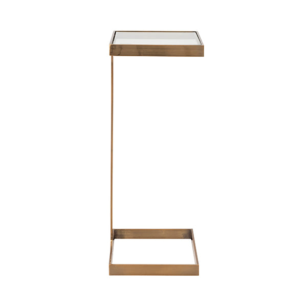 Worlds Away Maisel Accent Table, Antique Brass