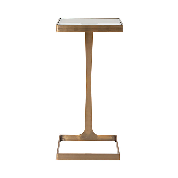 Worlds Away Maisel Accent Table, Antique Brass