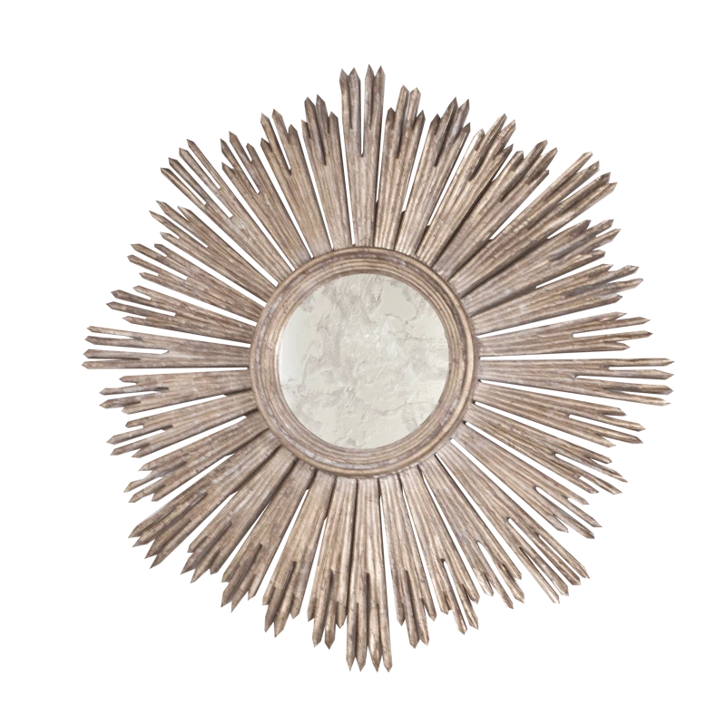 Worlds Away Margeaux Mirror, Silver Leaf