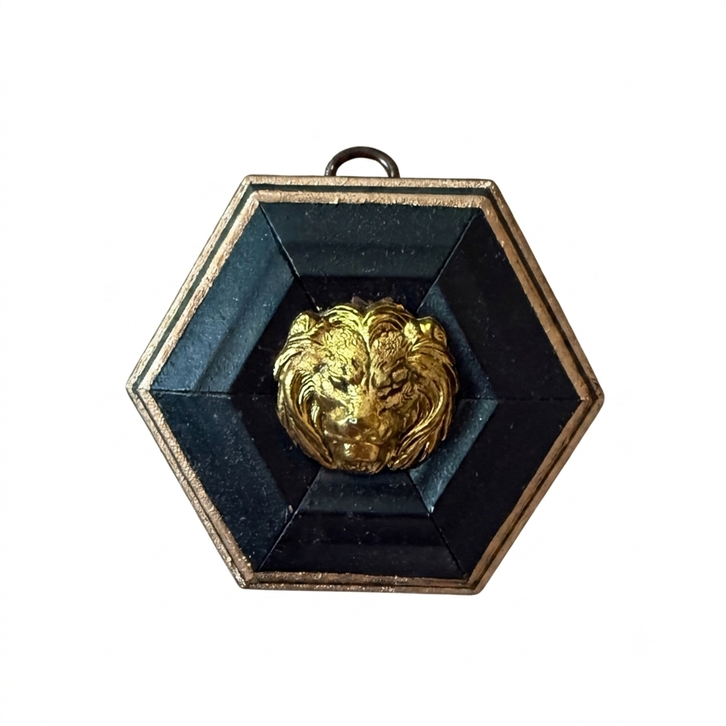 Museum Bee, Painted Frame with Lion