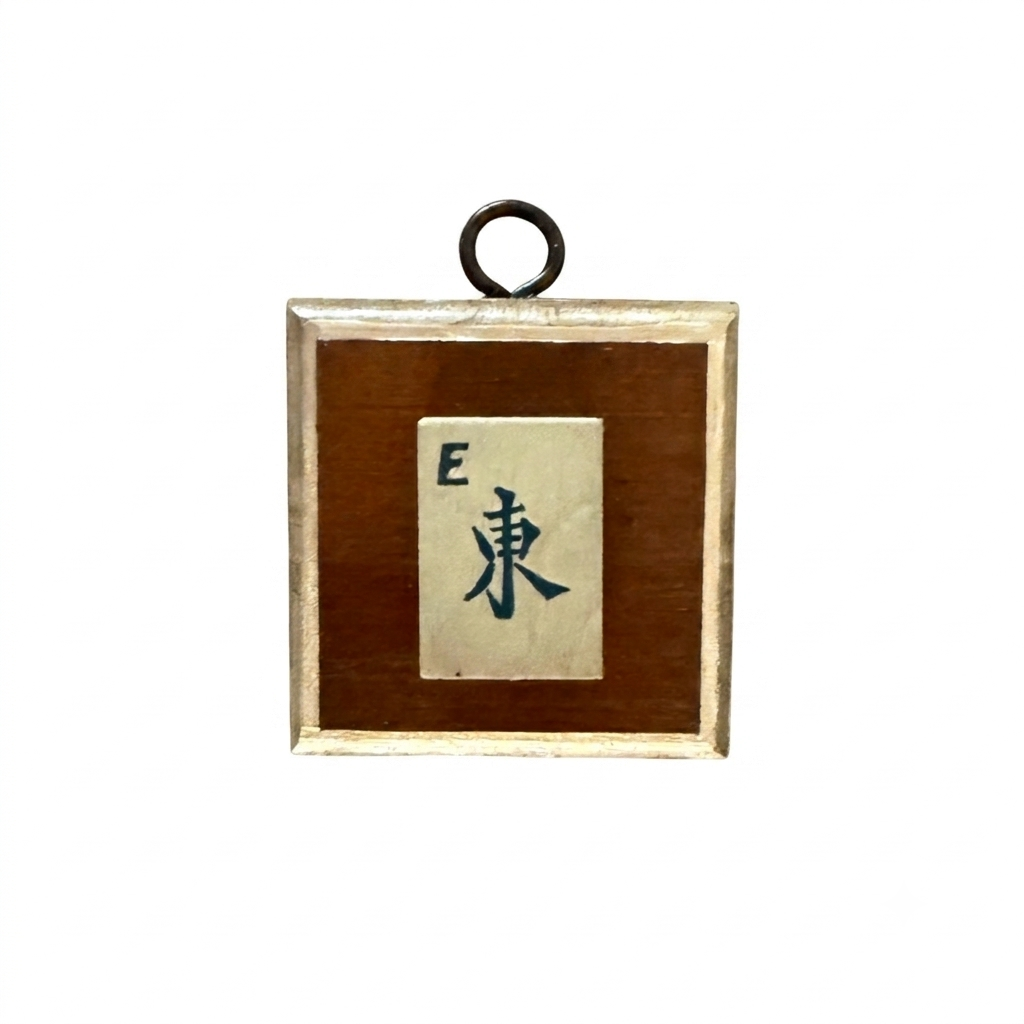 Museum Bee, Wooden Frame with Mahjong Tile