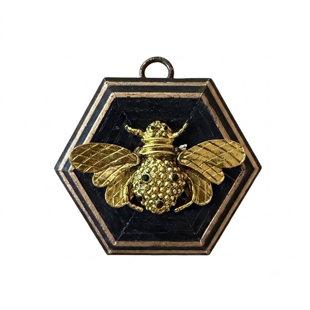 Museum Bee, Painted Frame with Queen Bee