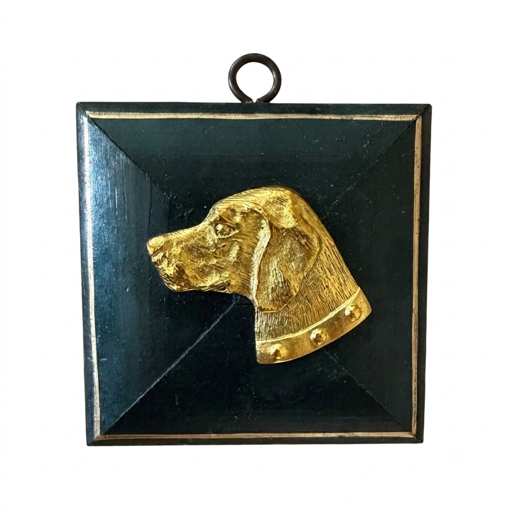 Museum Bee, Painted Frame with Stately Dog
