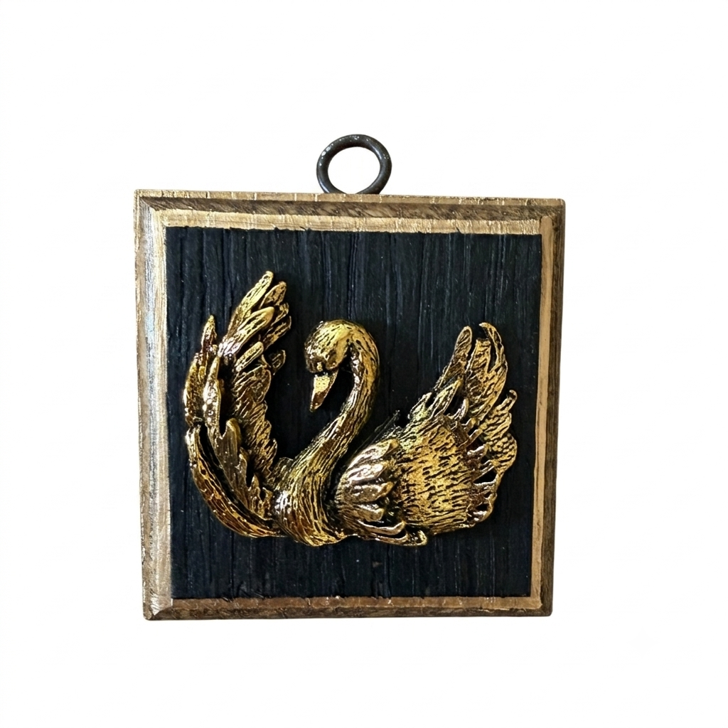 Museum Bee, Bourbon Barrel Frame with Swan