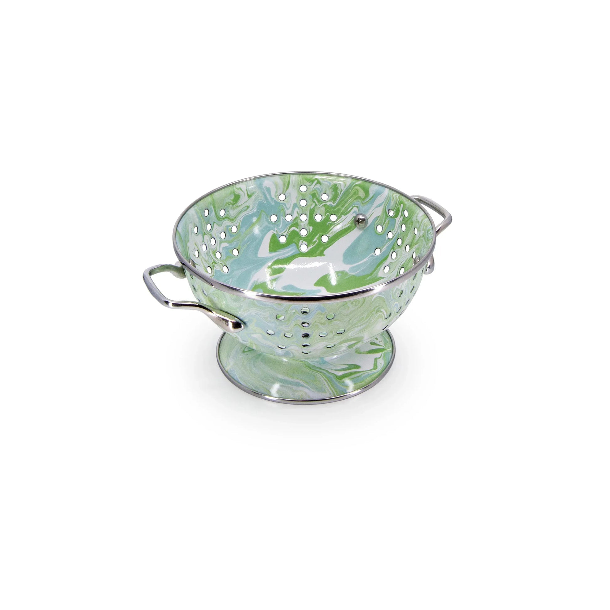 Golden Rabbit Enamelware Modern Monet Colander, Small