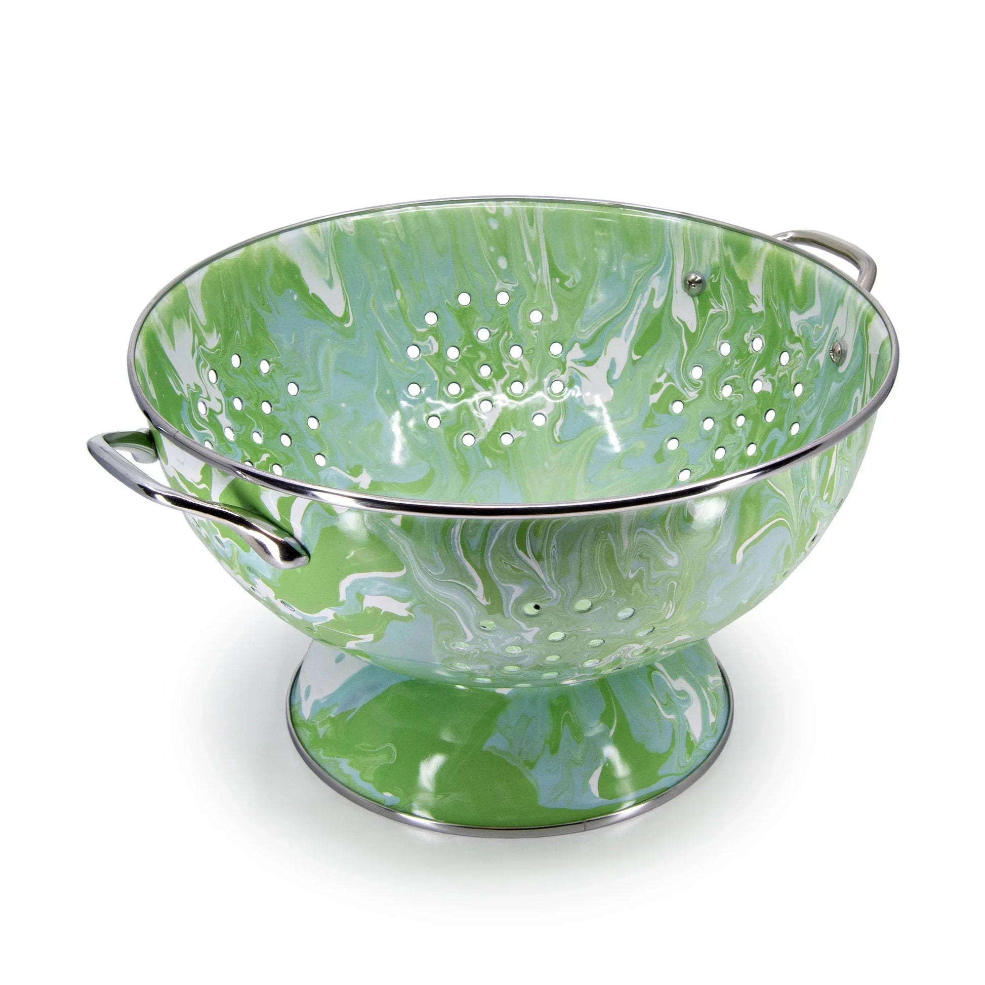 Golden Rabbit Enamelware Modern Monet Colander, Large