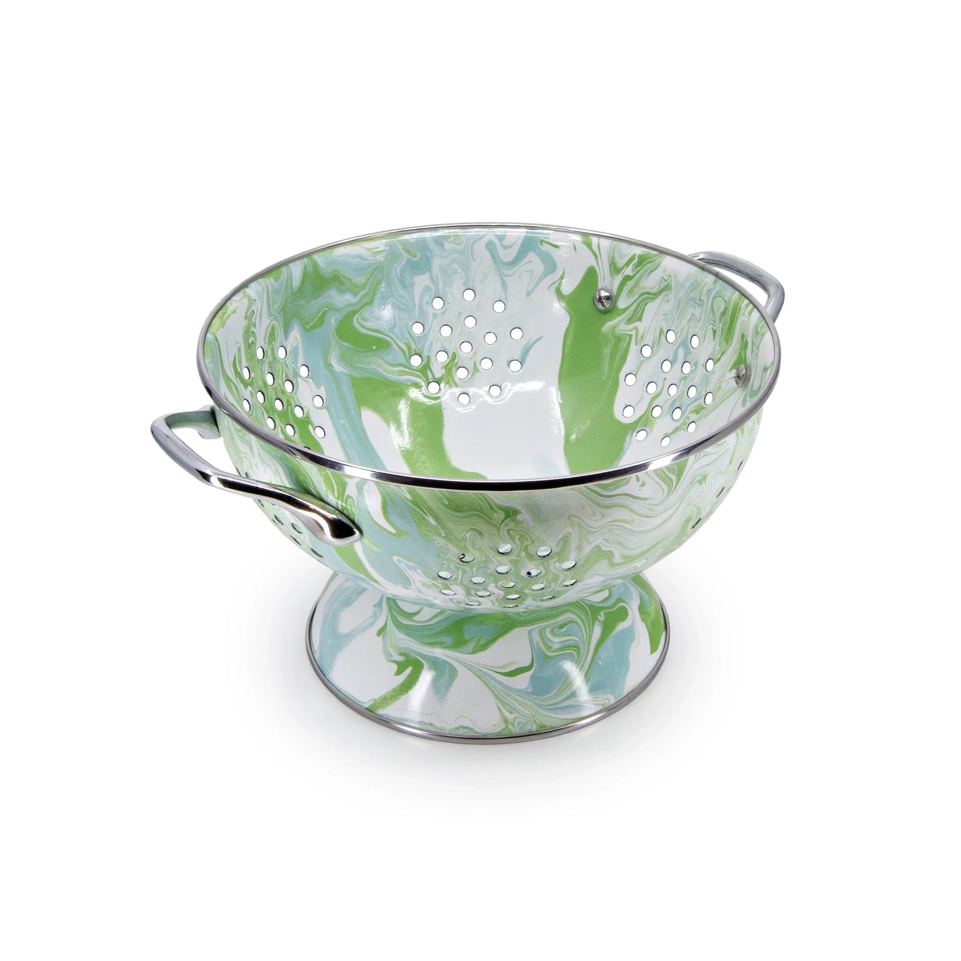 Golden Rabbit Enamelware Modern Monet Colander, Medium
