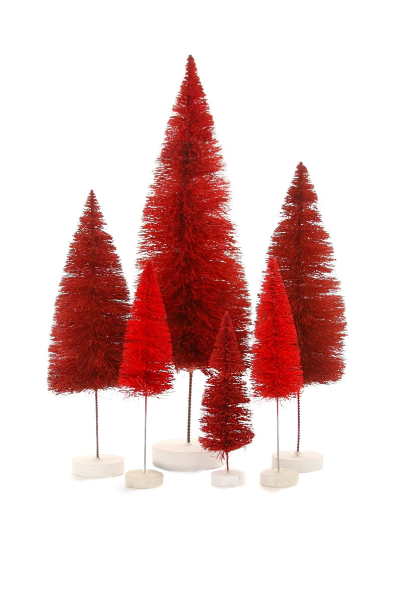 Bottle Brush Trees, Set of 6