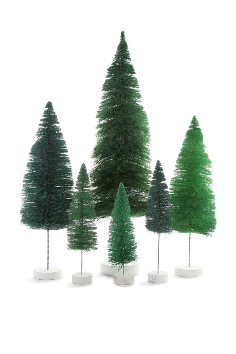 Bottle Brush Trees, Set of 6