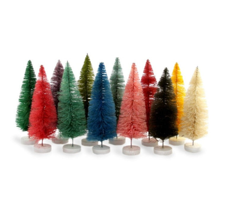 Bottle Brush Trees, Set of 12