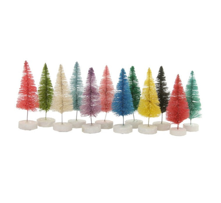 Bottle Brush Trees, Set of 12