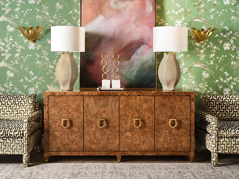 Worlds Away Mae Table Lamp, Beige