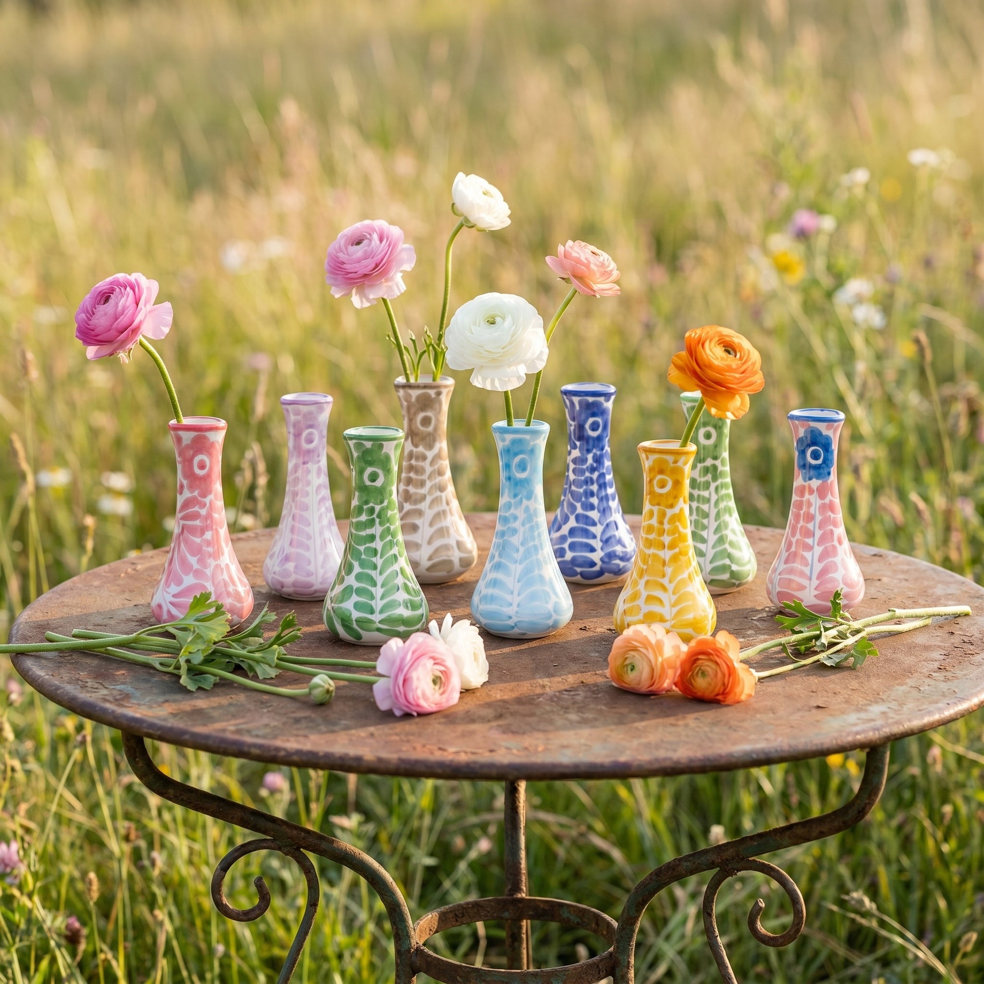 Dos Flores Bud Vase, Taupe