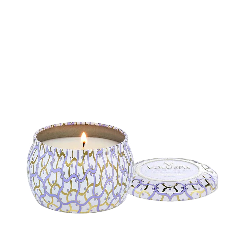 Voluspa Mountain Lavender & Chamomile Mini Tin Candle