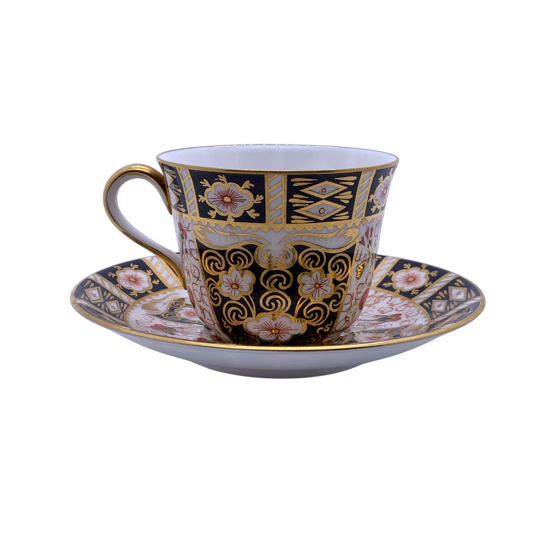 Royal Crown Derby Traditional Imari 2451 Cup and Saucer