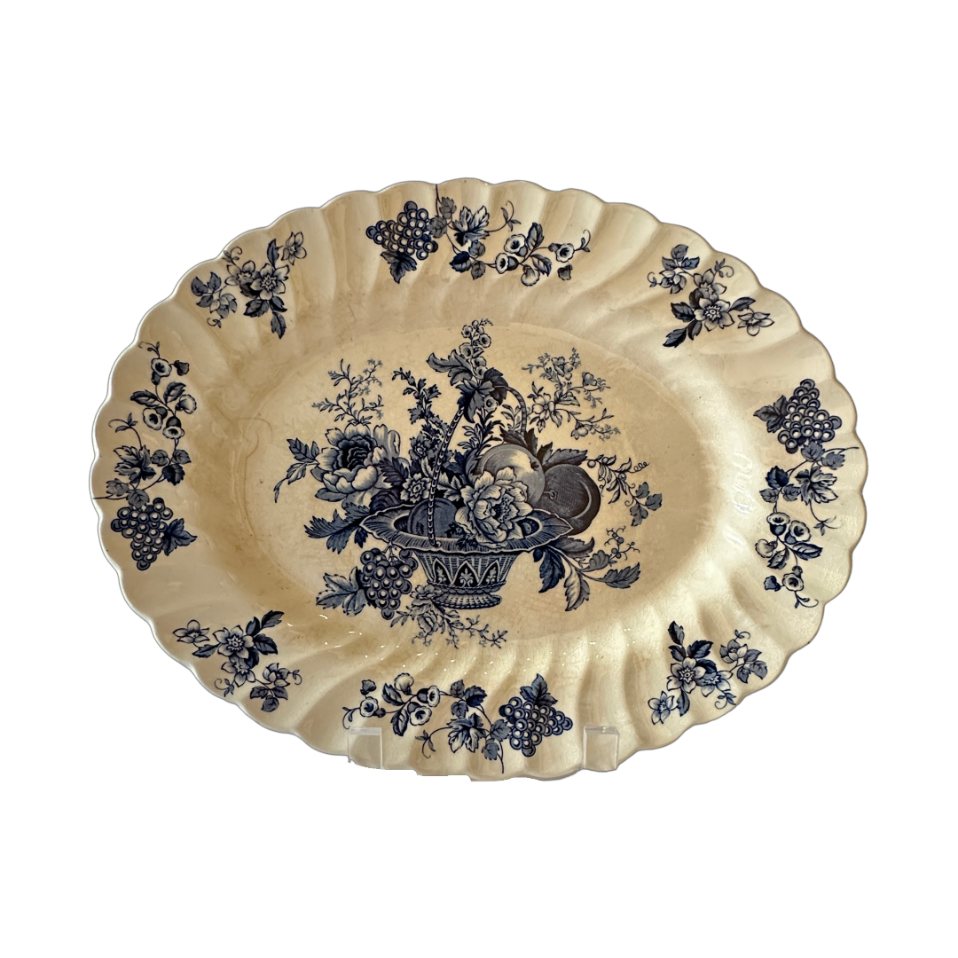 Vintage Bountiful Blue and White Platter