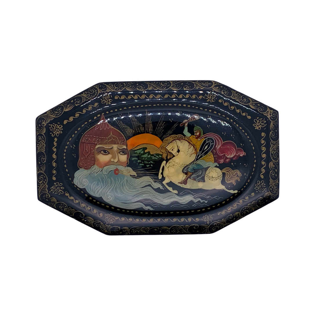 Vintage Hand Painted Russian Lacquer Box