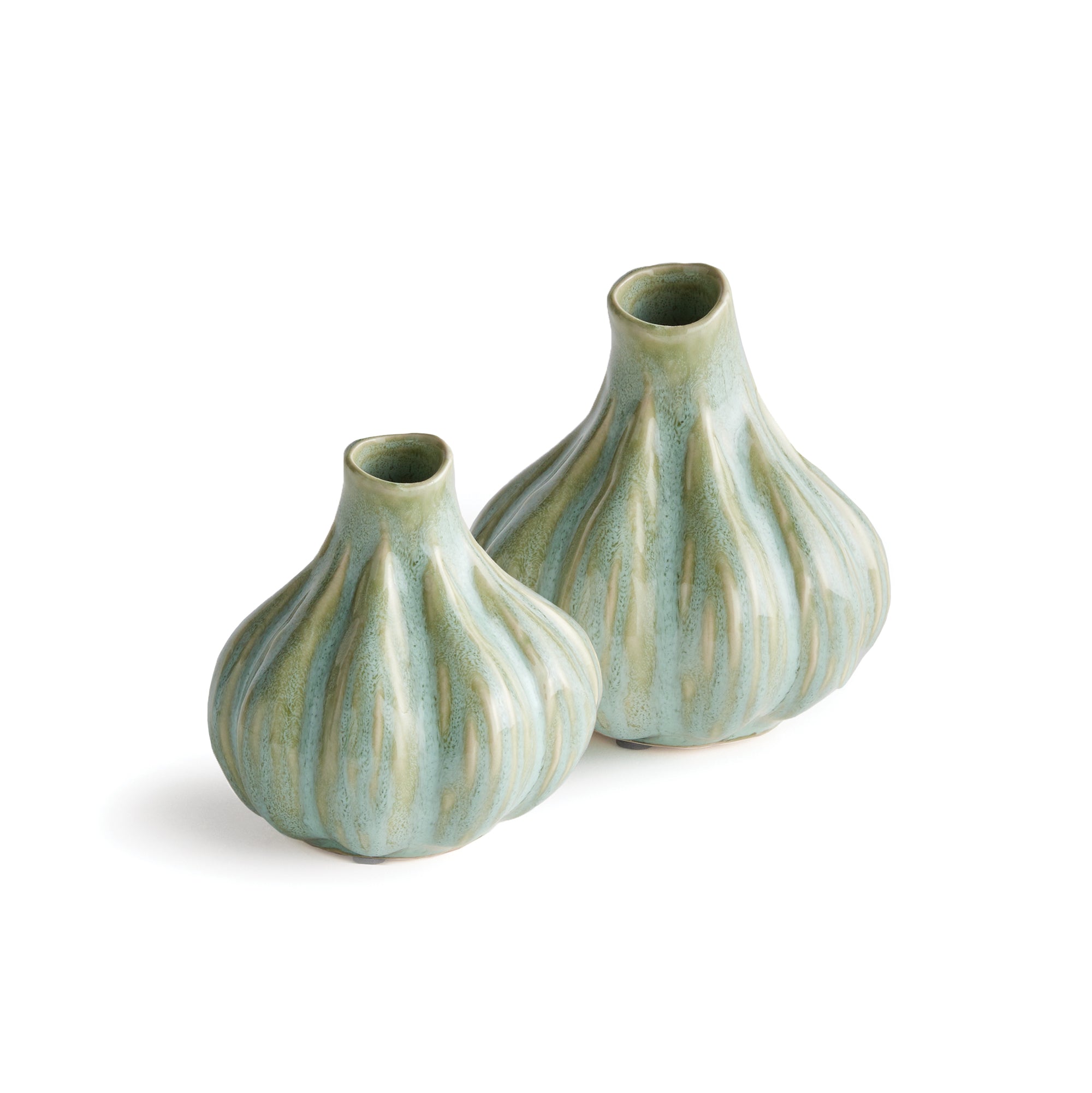 Chatsworth Green Vases, Set of 2