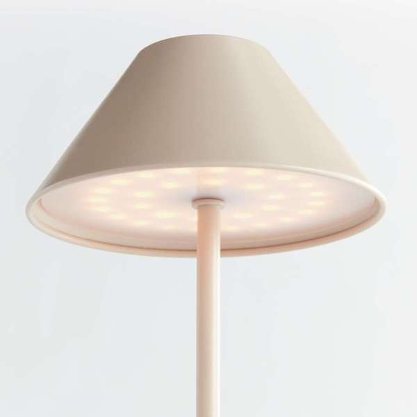 Oxley Short Cordless LED Lamp, Buff