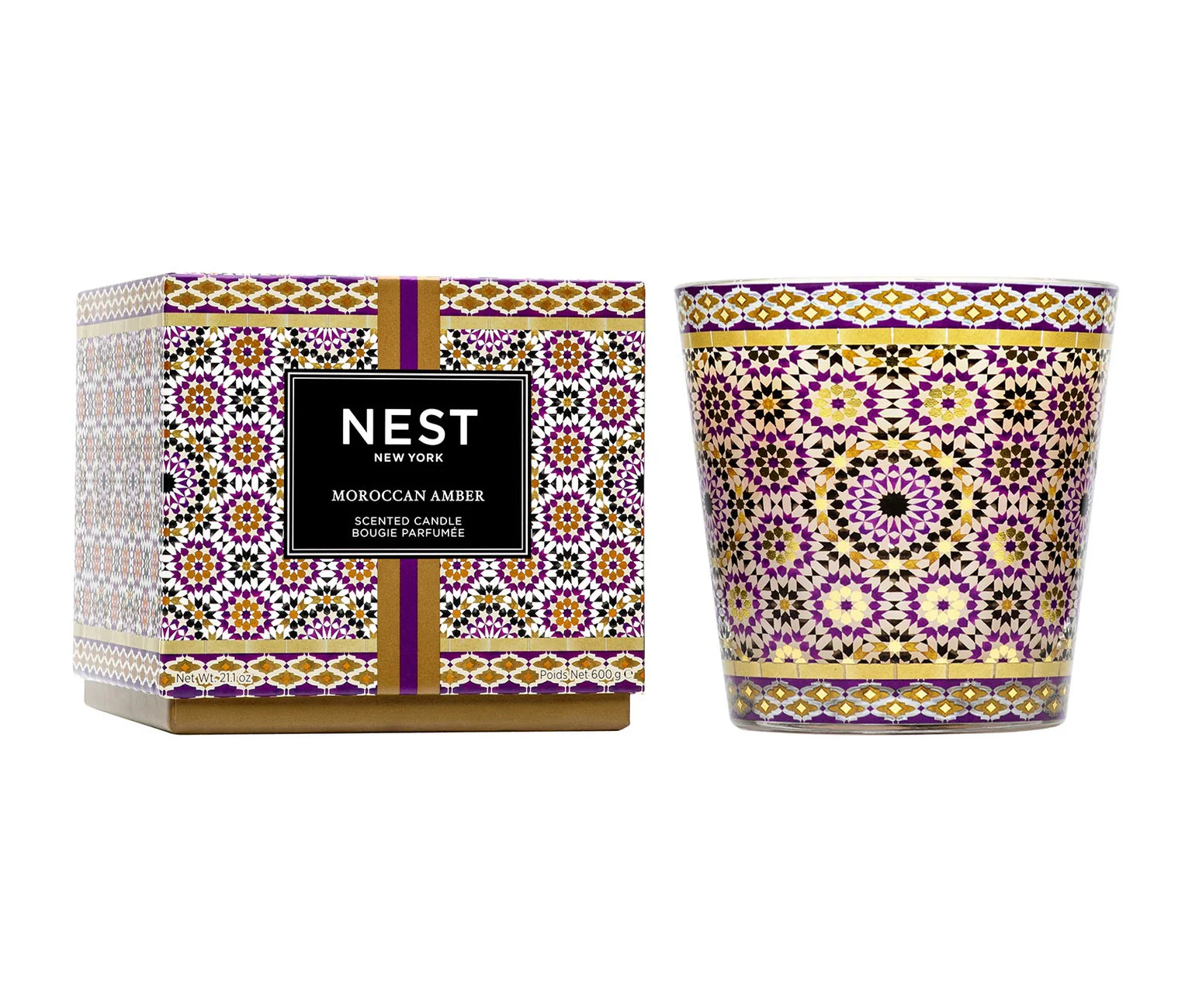 Nest Moroccan Amber Decorative 3-Wick Candle