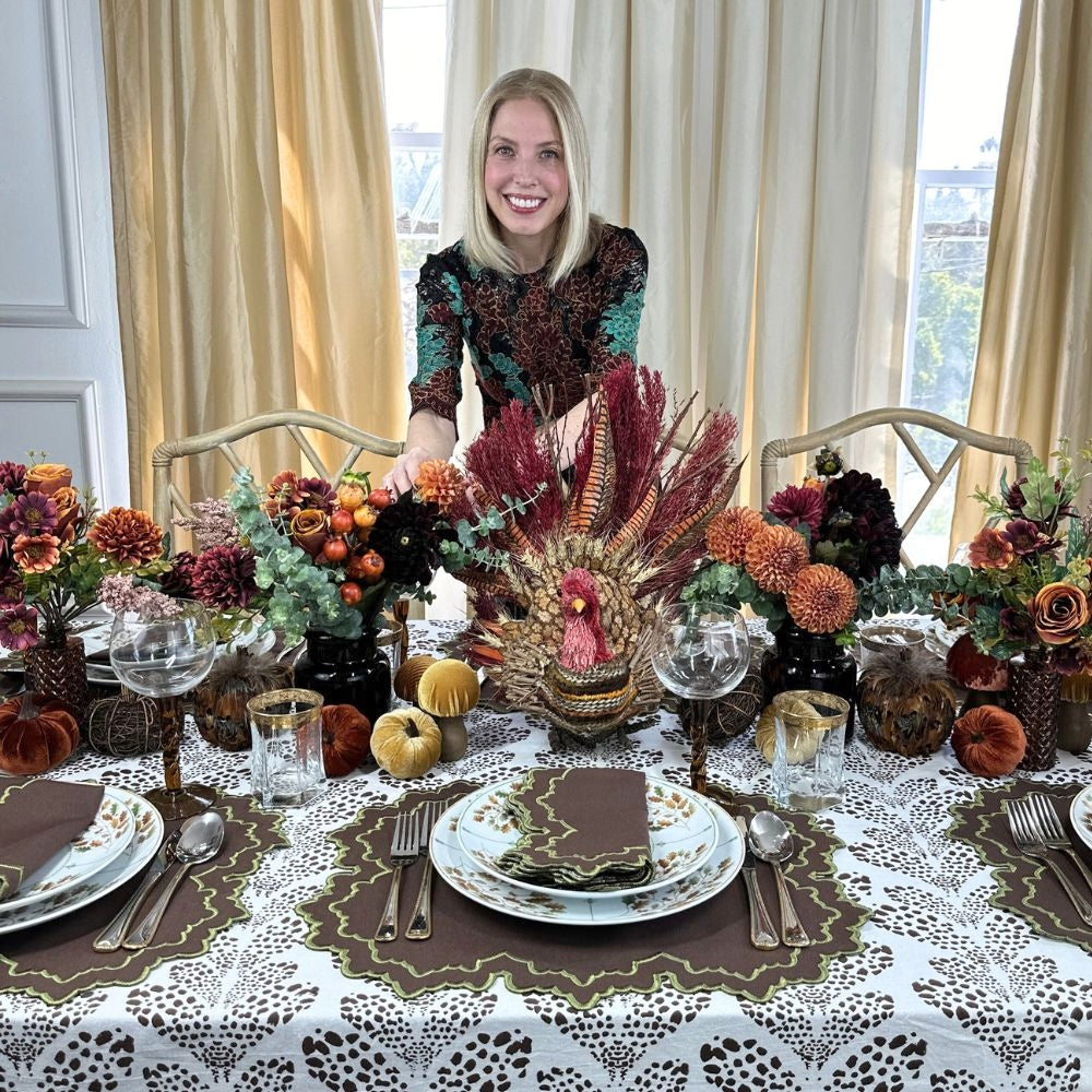 Whitley Placemat, Cocoa & Sage, Set of 4