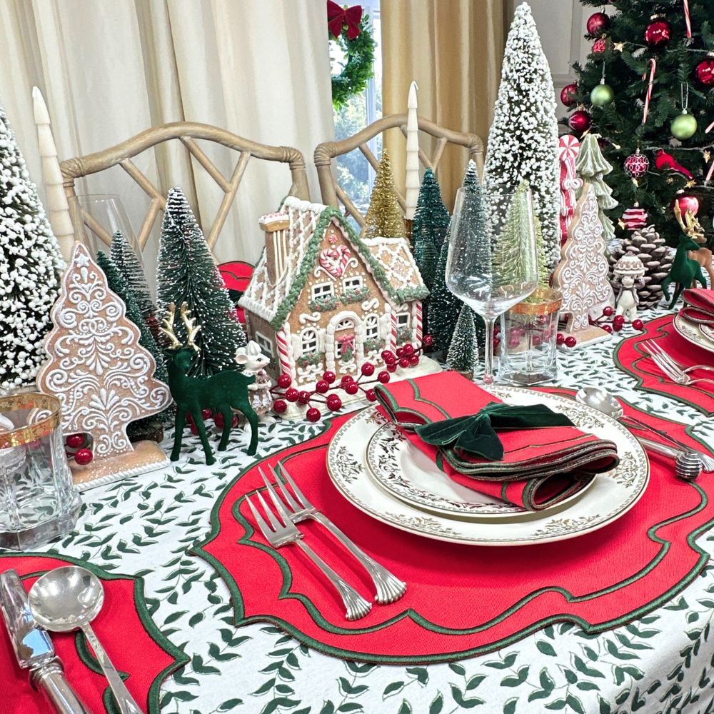 Christmas Belle Placemats, Red, Set of 4