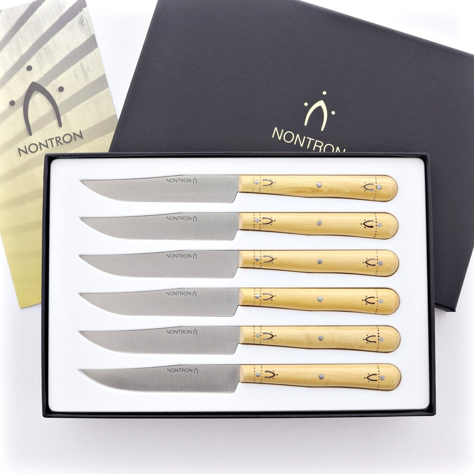 Nontron Steak Knives & Flatware Sets Burned Boxwood