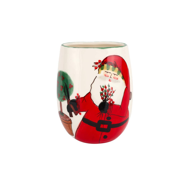 Vietri Old St. Nick Small Vase