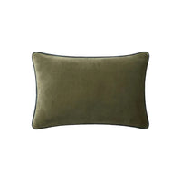 Green pillow on a white background
