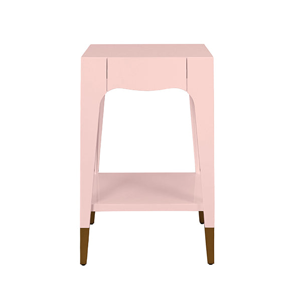 Worlds Away Patti Side Table, Pink