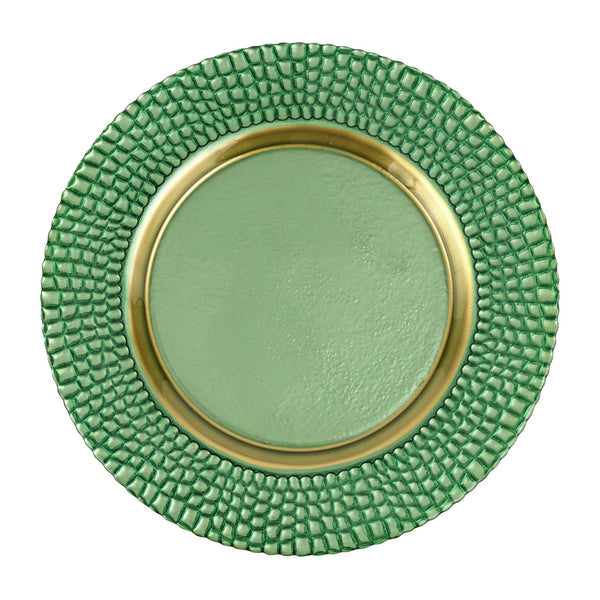 Vietri Pelli Glass Green Charger