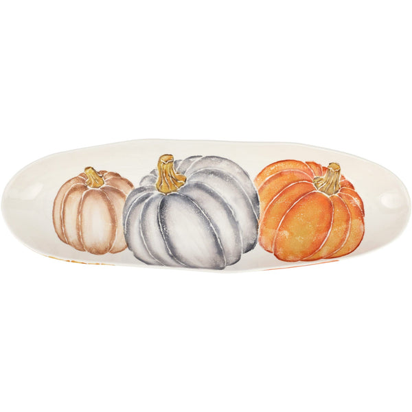 Vietri Pumpkins Narrow Oval Platter