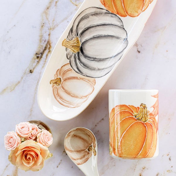 Vietri Pumpkins Narrow Oval Platter