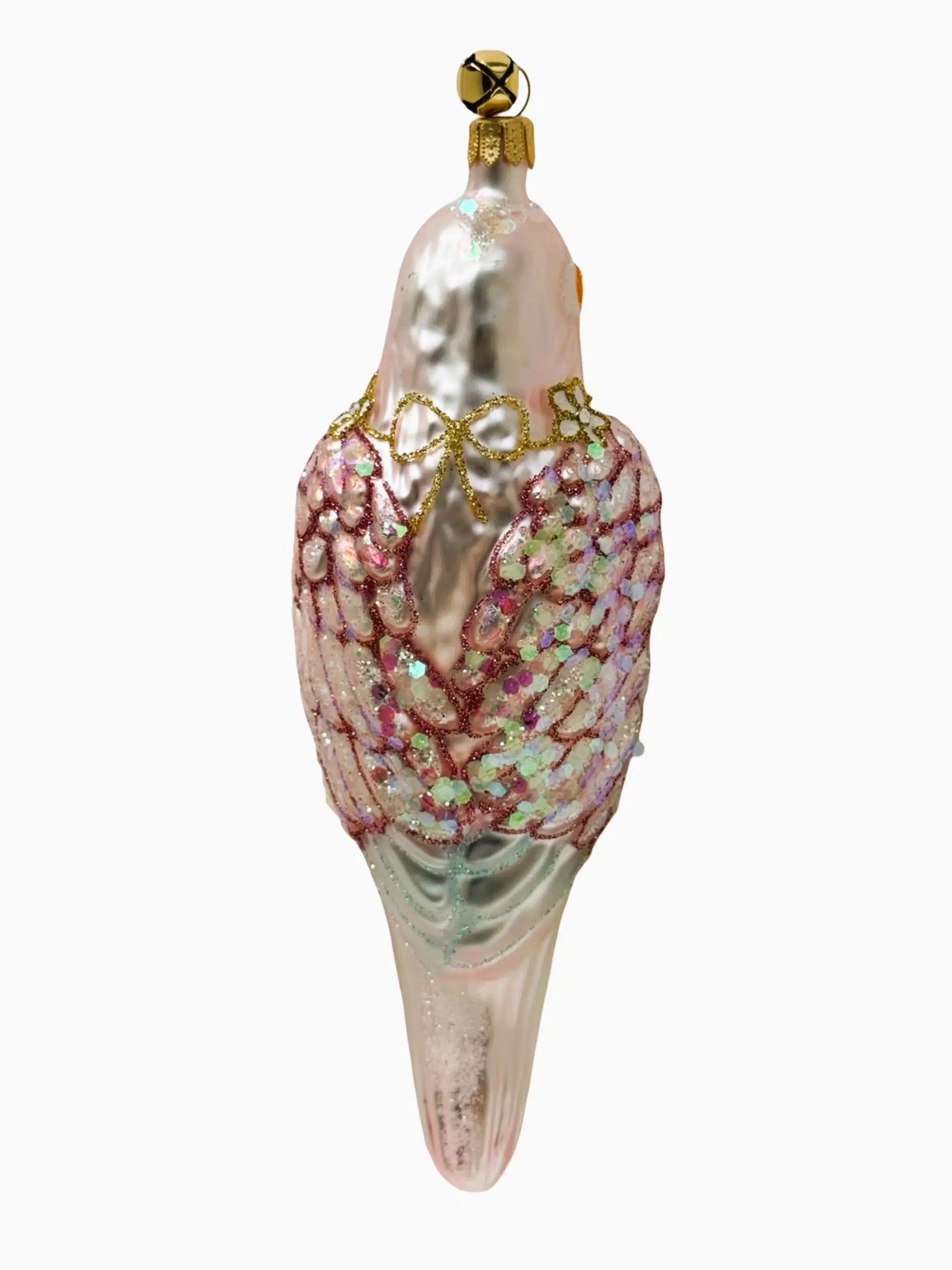Jingle Nog Polly Parrot Polish Glass Ornament