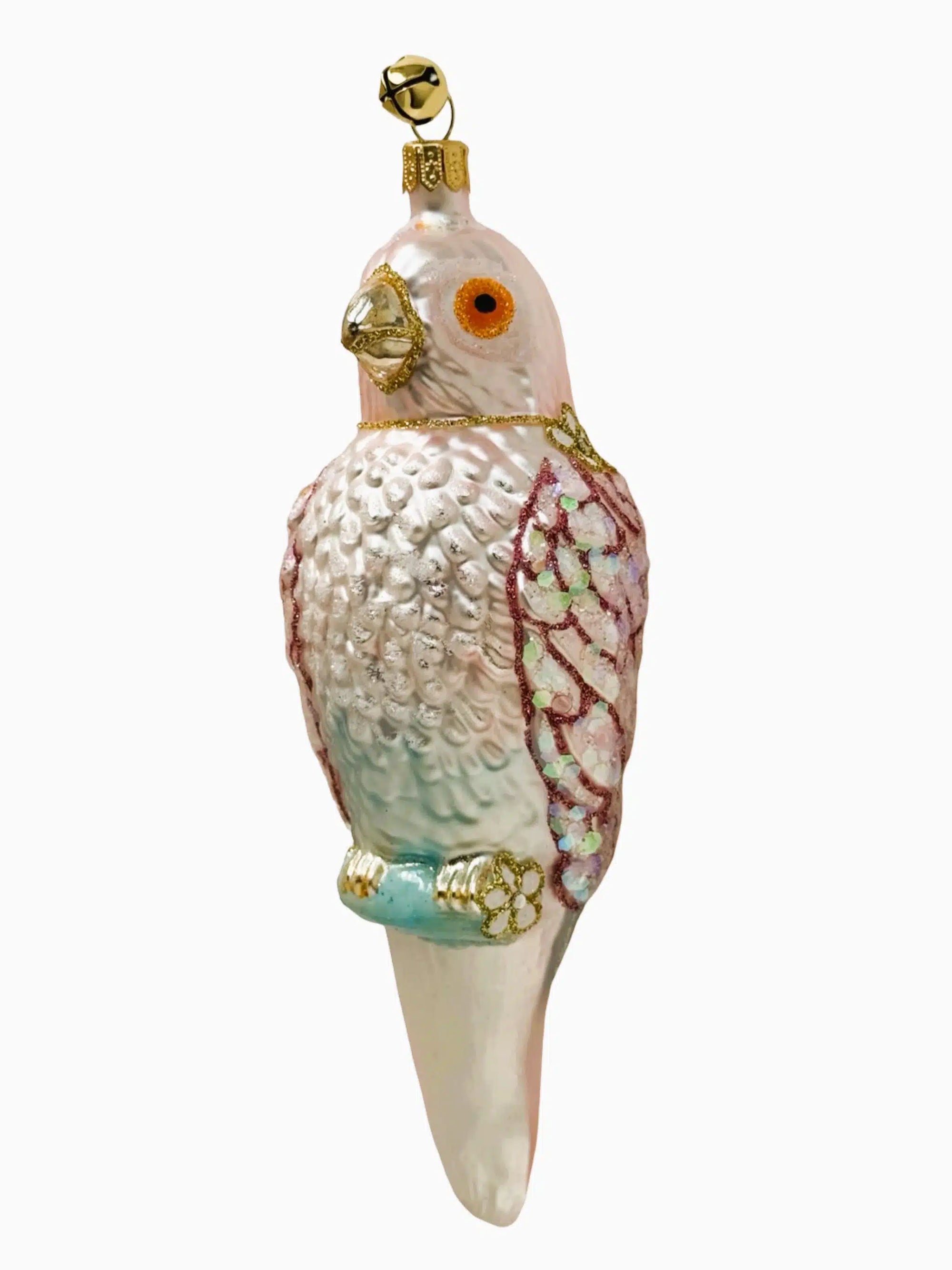 Jingle Nog Polly Parrot Polish Glass Ornament