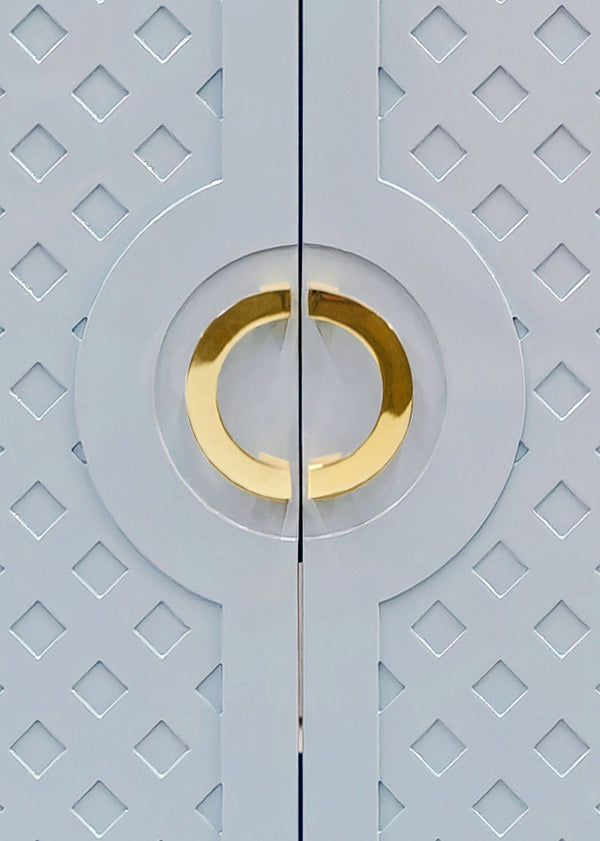 Worlds Away Poppy Cabinet, Light Blue