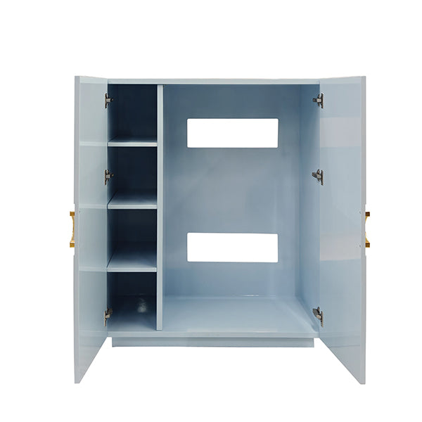 Worlds Away Poppy Cabinet, Light Blue