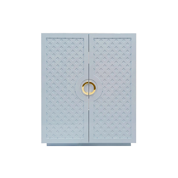Worlds Away Poppy Cabinet, Light Blue