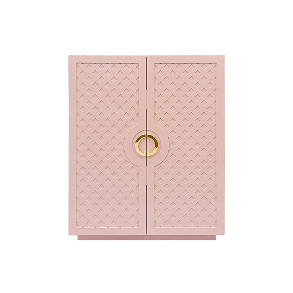 Worlds Away Poppy Cabinet, Pink