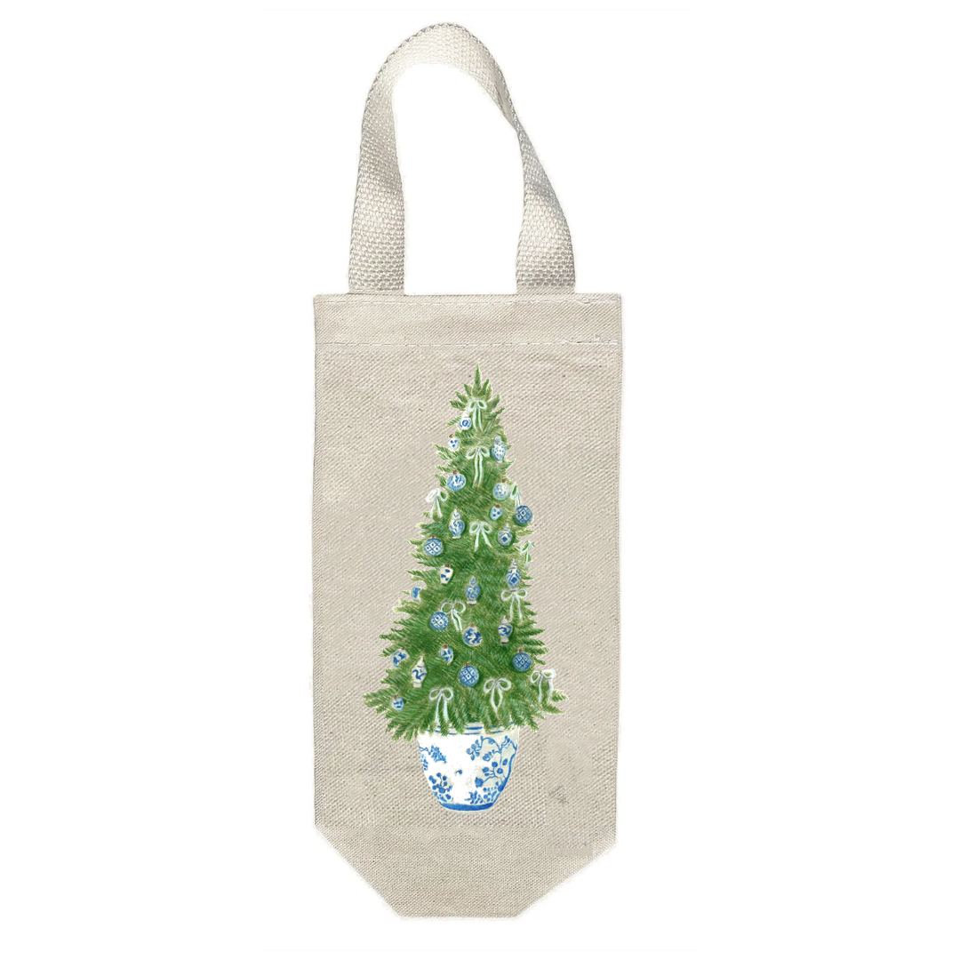 Paulette Pearson x Hunt & Bloom Christmas Tree Wine Tote