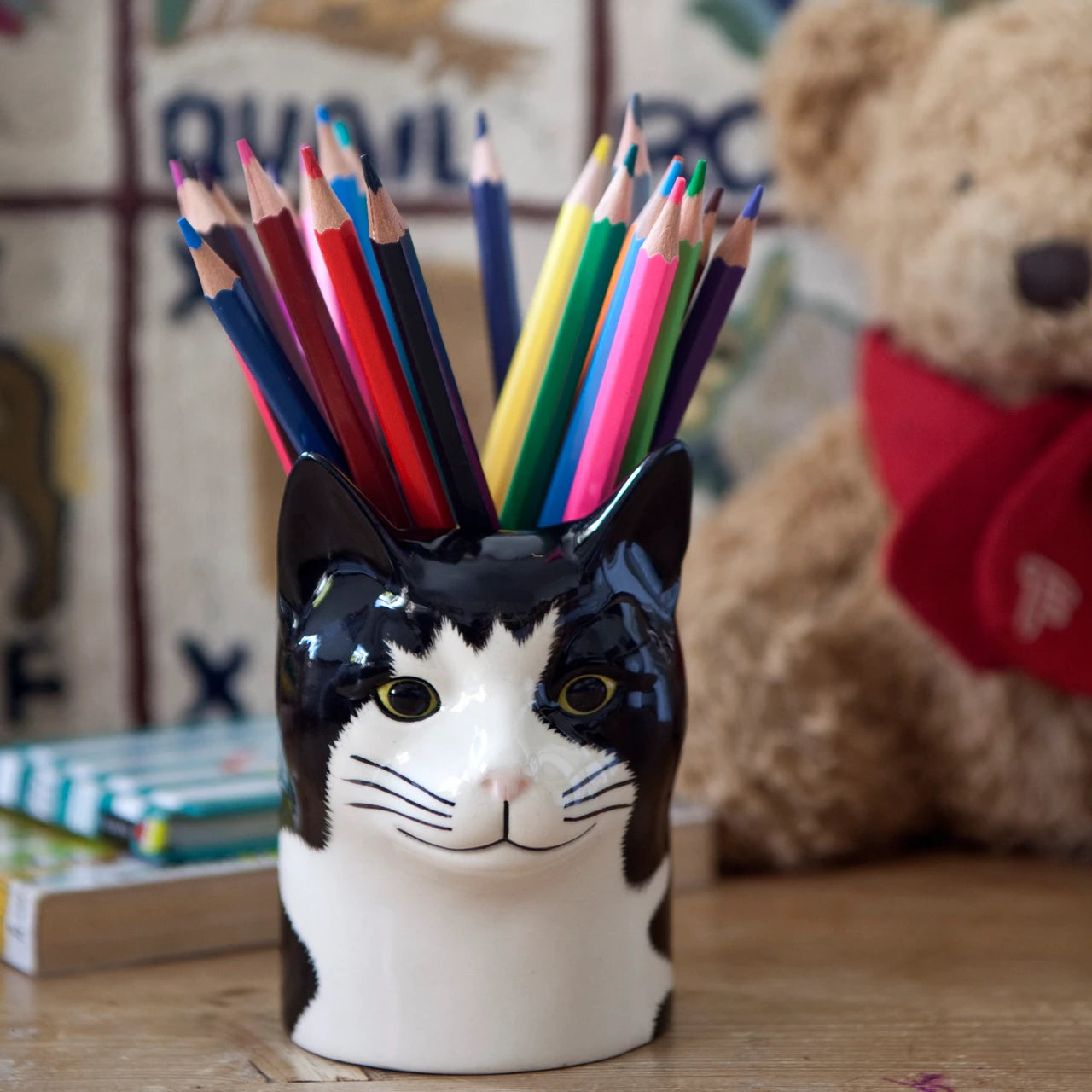 Quail Ceramics Barney Cat Pencil Pot